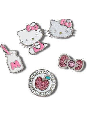 1001 Jibbitz 5'li Paket Hello Kitty ve Arkadaşları Ayakkabı Tılsımı, Parlak Hello Kitty, 5 Pack