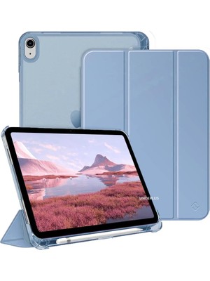 1001 iPad 11.nesil A16 11INÇ/10.NESIL 10.9inç ile Uyumlu Kılıf Flip Cover Kalem Bölmeli Pc Case Gök