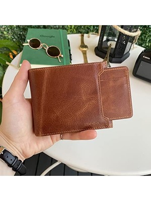 1001 Modica® Dallas - Kanguru Bölmeli Hakiki Deri Erkek Cüzdan