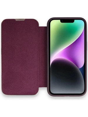 Fırsatkolik Mey Ithalat®   iPhone 13 Pro Max Kılıf Dolpin Kapaklı - Derin Mor