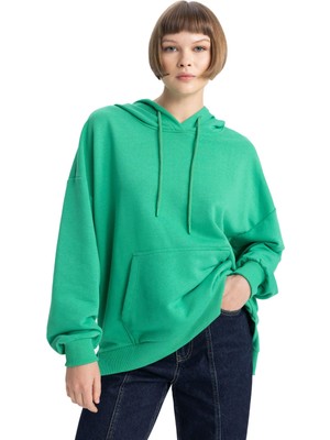 1001 Oversize Geniş Kalıp Kapüşonlu Sweatshirt