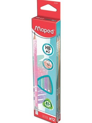 Maped Black Pep S Deco Glitter Silgili Kurşun Kalem Hb 12 Li