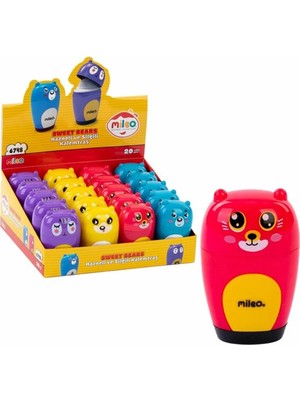 Mileo Sweet Bears Hazneli ve Silgili KALEMTIRAŞ6748