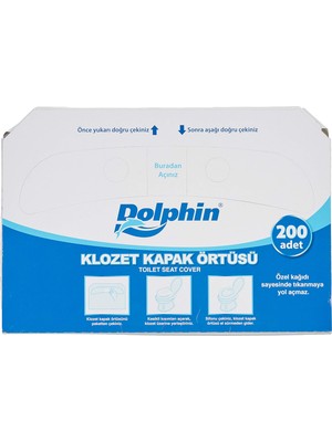 1001 Dolphin Klozet Kapak Örtüsü 200LÜ