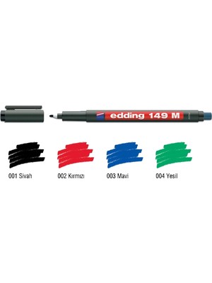 Edding Asetat Kalemi Permanent M Seri 1.0 mm Siyah 149 M