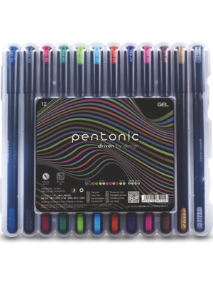 Pentonic Jel Kalem Blister Set Karışık Renk 12 Li