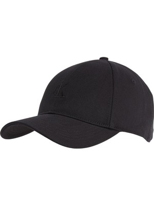 1001 Erkek Monogram Embroıdery Baseball Cap Şapka Black/black Tek Beden