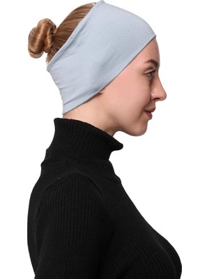 1001 Kadın Penye Dikişsiz Tesettür Bandana Bone Spor Saç Bandı
