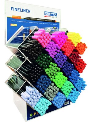 Gıpta Fineliner 0.4 mm Üçgen 24 Renk 576 Lı K610000