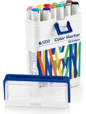 Sta Çift Uçlu Alkol Bazlı Marker 12 Li STA-910312