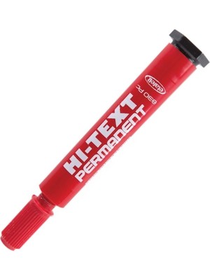 Hi-Text Markör Permanent Kesik Uçlu Kırmızı 830PC