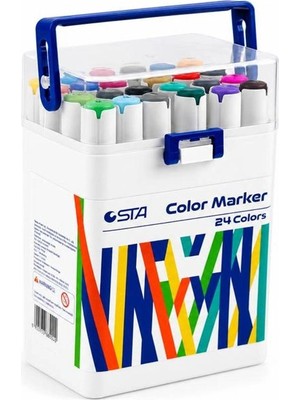 Sta Çift Uçlu Alkol Bazlı Marker 24 Lü STA-910324