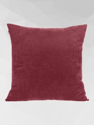 1001 Cortibo Barcelona Kadife Dokulu Kırlent Kılıfı 45X45CM (Bordo)