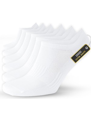 1001 6 Çift Uniseks Sneaker Kadın Erkek Çorap - Organik Pamuk Patik Spor Çorabı - Kısa Çorap Diki�