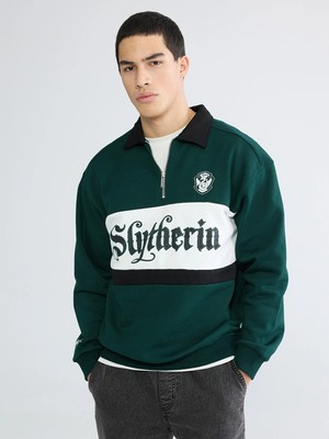 Lc Waikiki Yeni Sezon Polo Yaka Harry Potter Baskılı Erkek Kalın Sweatshirt