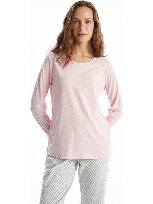 Lc Waikiki Yeni Sezon Bisiklet Yaka Puantiyeli Kadın Pijama Takımı