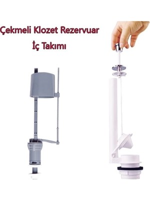 Techora Sale Klozet Sifon Çekmeli Rezervuar Iç Takım Su Tasarruflu Seramik
