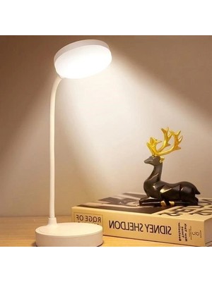 Techora Sale Yuvarlak Usbli Dokunmatik 3 Kademeli 360 Derece  Özel Göz Korumalı LED Lityum Masa Lambası