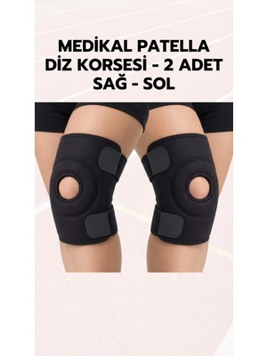 Techora Sale Patella Destekli Sporcu Diz Korsesi Ikili Set - Sağ Sol Çapraz Bağ Menisküs