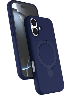 Fırsatkolik iPhone 16 Plus Regal Magsafe Standlı Kapak - Lacivert