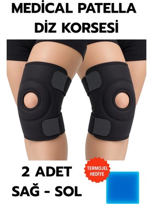 Techora Sale Medical Patella Destekli Diz Korsesi Ikili Sağ Sol Çapraz Bağ Menisküs Ağrısı Için Sporcu D