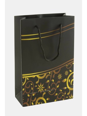 Techora Sale 11*17 Çiçek Desenli Ipli Karton Çanta 1 Adet