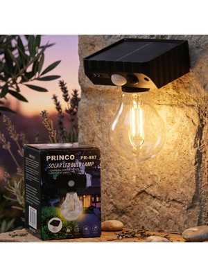 Techora Sale Solar Sensörlü LED Ampul Lamba - Güneş Enerjili - Dış Mekan Aydınlatma
