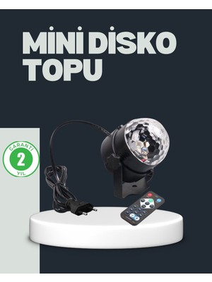 Cm Store Rgb LED Disko Küresi 7 Modlu Uzaktan Kumandalı