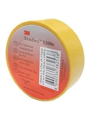 Fırsatkolik Mey Ithalat® 3m Temflex Sarı Izole Elektrik Bant 18 mm