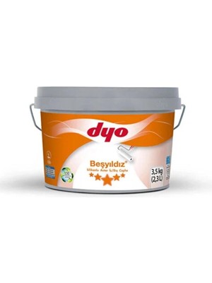 Fırsatkolik Mey Ithalat®  Beşyıldız Silikonlu Iç Dış Astar 3,5 kg Beyaz