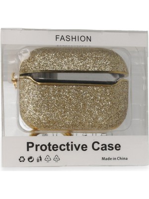 Fırsatkolik Airpods Pro (1.nesil) Spell Simli Kılıf - Gold
