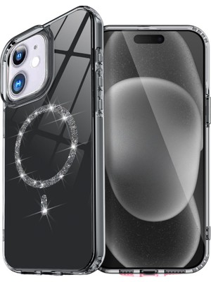 Fırsatkolik iPhone 12 Live Diamond Magsafe Kapak - Siyah