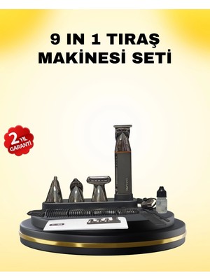 Fırsatkolik Mey Ithalat® 9’u 1 Arada Bakım Seti Güçlü Motorlu Saç Sakal Burun Kulak Trimmer