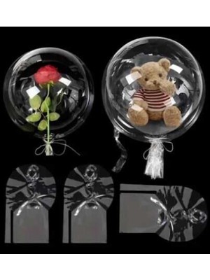 Hayaller Dükkanı Balon Şeffaf (Bobo) Çift Ağızlı 30 Inc Pk:1