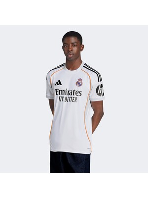 adidas Real Madrid 25-26 İç Saha Erkek Beyaz Futbol Forması.-