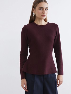 Lc Waikiki Yeni Sezon Bisiklet Yaka Peplum Kadın Triko Kazak