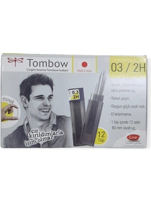 Tombow Min Classic 0.3mm 2H 12 Tüp