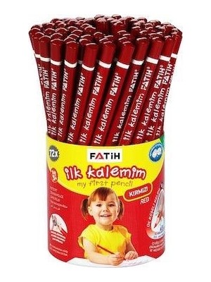 Fatih Kalem Fatih Kurşun Kalem Jumbo Üçgen Ilk Kalemim Kırmızı 72'li Paket