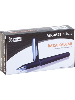 Şahin Kırtasiye Mikro Roller Kalem MK-8523 İmza Kalemi Siyah 12'li Kutu