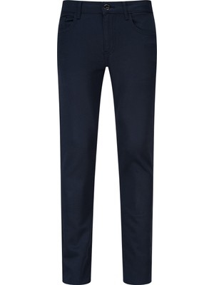 Hatemoğlu Lacivert Slim Fit Pamuklu 5 Cep Kanvas Pantolon