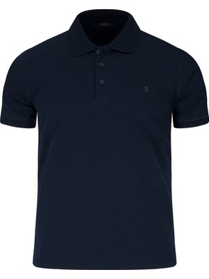Hatemoğlu Lacivert Regular Fit Polo Yaka Pamuklu Tişört