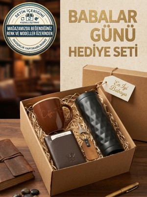 Deer Deri Passy Model Maşalı Hakiki Deri Kartlık Bileklik ve Anahtarlık Seti Babalar Günü Hediyesi