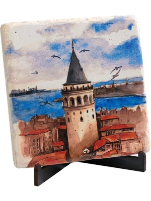 Anadolia Galata Kulesi Traverten Pano