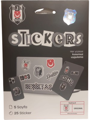 Beşiktaş Siyah Sticker Paketi (25 Adet)