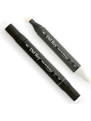 Del Rey Twin Çift Uçlu Marker Kalem Bl.0 Colorless Blender Grafik Kalemi (Renk Açıcı)