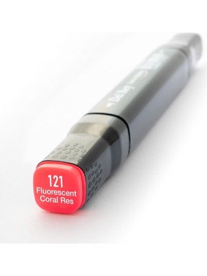Del Rey Twin Marker Kalem F121 Fluoresc Coral Red 14 01