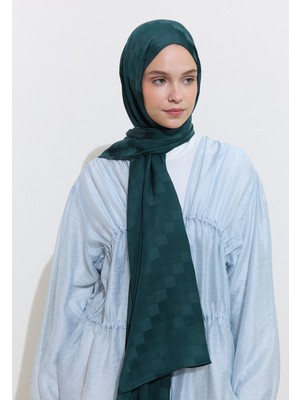 Fresh Scarfs Nori İpeksi Jakar Şal Petrol