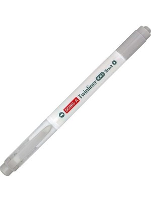 Dong-A Twinliner Soft Fırçalı Fosforlu Kalem Açık Gri (12 Li Paket) No:65