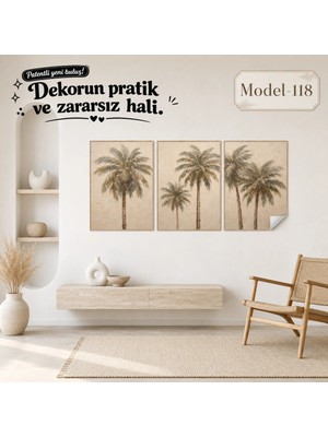 Akıllı Kağıt Statik Tutunma Özellikli Tablo - Poster Çiçek (Model- 118)