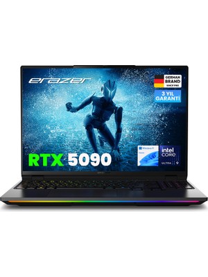 Erazer Beast 16 X10 MD600094 Ultimate Intel Ultra 9 290HX 32GB Ram 2tb SSD RTX5090 16" 300Hz Miniled Qhd+ W11H Oyuncu Laptop